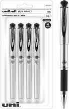uni-ball Signo 207 Impact Stick Gel Pen, 4 Black Pens, 1.0mm Bold Point ... - $19.79