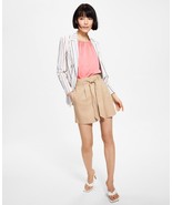 MSRP $129 Bar III Womens Striped Faux-Double-Breasted Blazer Size Medium - $52.62 CAD