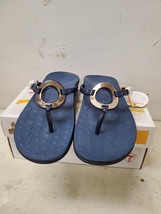 ORTHAHEEL WOMEN&#39;S YOLANDA NAVY ORTHOTIC THONG SANDAL&#39;S SIZE 11 - £23.52 GBP