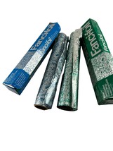 Vintage Fanci-Foil Decorative Aluminum Foil 2 Partial Rolls Blue Green S... - £11.68 GBP