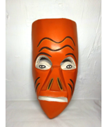 Aztec Tribal Painted Abstract African Mask - Orange/White - Fast Shippin... - £14.96 GBP