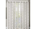 MADISON PARK Window Panel ~ White Geometric ~ 50&quot; x 95&quot; ~ EDEN ~ Grommet - £25.75 GBP