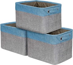 Large Rectangular Fabric Collapsible Organizer Bin Box With, 15 L X 10 W X 9 H. - £32.97 GBP