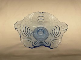 Cambridge Glass TAB HANDLE PEDESTAL BOWL Moonlight Blue SEE LISTING estate - $14.80