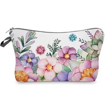 Cosmetic organizer bag make up Flowers 3D printing Cosmetic Bag Fashion Women  m - £9.60 GBP