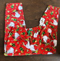 Dr Seuss The Grinch With Gifts Mens Pajama Pants Sz L Plush Christmas - £21.25 GBP