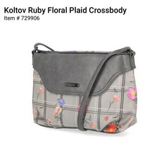 Koltov Ruby Floral Plaid Crossbody - £28.22 GBP