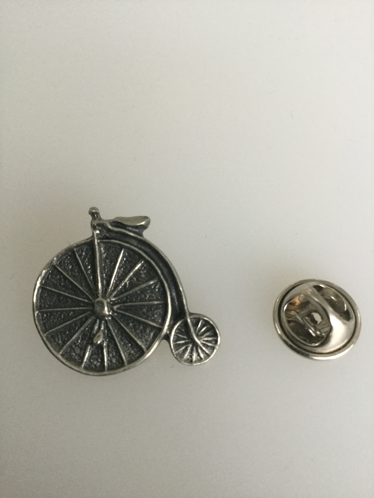 Primary image for Penny Farthing Pewter Lapel Pin Badge Handmade In UK