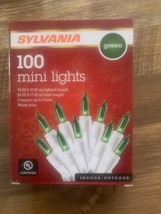 Sylvania 100 Mini lights Green, White wire Indoor/Outdoor Christmas Lights - £35.29 GBP