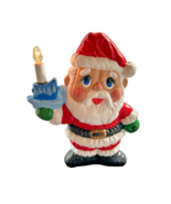 Vintage Christmas Ceramic Santa Holding Electric Candle Light 14 - $942.37 MXN