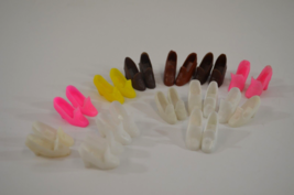 Barbie Doll Clone Mule Heels Shoes Lot of 13 Pairs Vintage Pink Brown White - £38.54 GBP