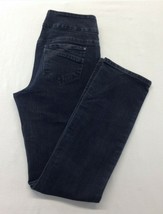 Reitmans Jeans Women&#39;s Size 7 Stretch Mid Rise Black Denim Jeans - $150.76 MXN