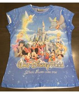 Walt Disney World T Shirt - Size M - Where Dreams Come True All Over Pri... - £23.45 GBP
