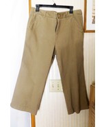 Bass Women&#39;s Capri Pants - Size 14 - Beige - 100% Cotton - Super Soft! - £11.81 GBP