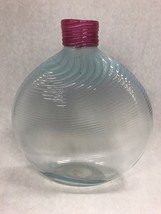 Glass CRYSTAL SWIRL Decanter Vase 7 in tall VINTAGE handblown blue pink bottl6 - £101.23 GBP