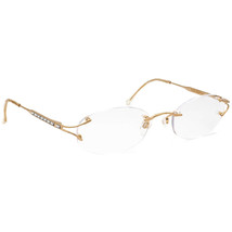 Daniel Swarovski Eyeglasses S106 20 6053 23k GP Gold Crystals Rimless 53[]19 130 - £316.05 GBP