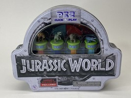 Jurassic World Pez Click And Play Gameboard   Gift Tin Park Dinosaurs - £8.75 GBP