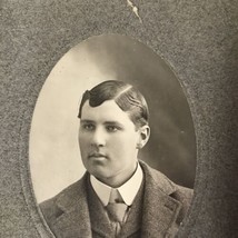 Vintage Photograph Victorian Era Handsome Young Man Parker Studio Baker City OR - £11.93 GBP