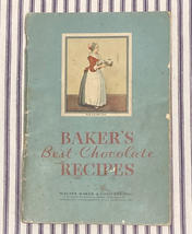 Baker&#39;s Best Chocolate Recipes 1932 advertising cookbook booklet Walter ... - £3.93 GBP