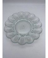 Indiana Glass  Deviled Egg Plate &quot;Tray&quot;  15 Holds Eggs  Clear Hobnail De... - $24.67 CAD
