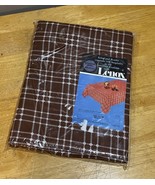 Vtg Kemp Beatley Table Cloth Brick Brown Plaid 60x86” Country Cottagecor... - $455.62 MXN