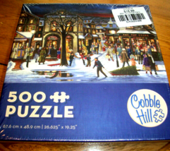 Jigsaw Puzzle 500 Pieces Tis The Season Snow Christmas Shopping Cobble Hill NEW - $12.86