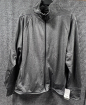 Champion C9 Front Zip Jacket Women 2XL Grey Herringbone Tech Fleece Thum... - $29.69