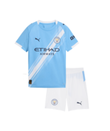 2025/26 Manchester City Home Youth Kids Soccer Jersey/Shirt &amp; Shorts Kit... - $29.99