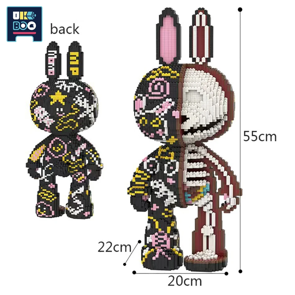 8000PCS Half Anatomy Letter Pen Scribble Rabbit Building Blocks Cartoon ... - £67.15 GBP