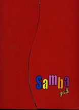 Samba Grill Colorful Signed Menu Red Designer Hard Cover Mirage Hotel Las Vegas - £73.49 GBP