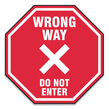 GN1 17 in. Red Slip-Gard Social Distance Floor Signs - $87.59