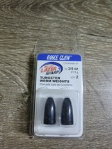 Eagle Claw Lazer  Tungsten Worm Weight -  3/4 oz. Black - 2 per pack - £6.28 GBP
