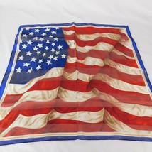 American Flag Collection XIIX Bandana Mini Square Scarf Red White Blue 20&quot; x 20&quot; - £7.69 GBP