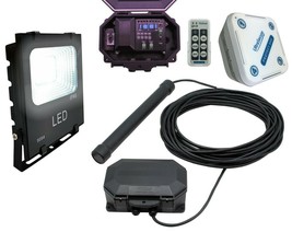 Wireless Flood Light with a Wireless Vehicle Sensing Probe &amp; Indoor Rece... - £402.21 GBP