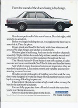 1982 Honda Accord Print Ad Automobile car 8.5&quot; x 11&quot; - £14.94 GBP