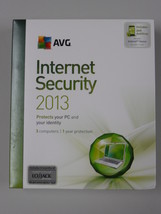 AVG Internet Security Suite 2013 Version 12, 3 Users, 2 Years + free 2019 upg - £17.48 GBP