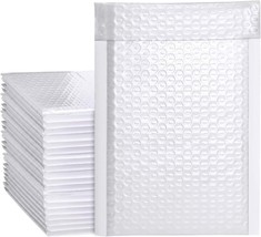 12 Padded Shipping Bubble Bags White Poly Mail Envelopes Postal Packagin... - £6.96 GBP