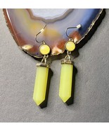 40s Gold Tone Bakelite Dangle Earrings  - $39.99