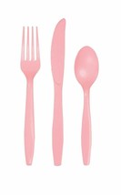 Classic Pink Premium 24 Ct Cutlery Forks Knives Spoons - £3.57 GBP