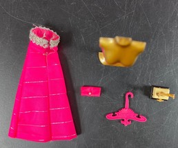 Topper Dawn Doll Shocker Frocker Gown 715 Purse Hanger Hot Pink  1970s - £15.81 GBP