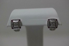 Fine 14K White Gold Square Filigree Design Princess-cut diamonds 1.88 ct tw. 7gr - £914.30 GBP