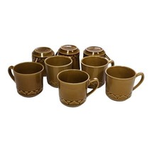 1960s Golden Seville Coffee Mugs Set of 8 Vintage Retro Ceramic Cup Collection - £36.67 GBP