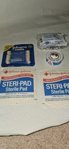 Vtg Q-Tips Sterilized  Johnsons Swabs, STERI-PAD,  Thermos Emergency Blanket, Lo - £17.38 GBP