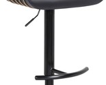 Benjara Arya Barstool Chair, 24-33 Inch Adjustable Height, Faux Leather,... - £234.31 GBP