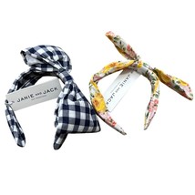 Janie and Jack Lot of 2 Girls Headband Bows One Size Plaid Floral New wi... - $371.72 MXN