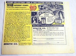 1969 Color Ad Zenith Stamp Co., Brooklyn, N.Y. 218 Different Stamps - $7.99