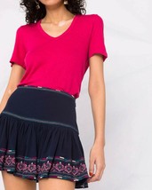 Isabel Marant Etoile Women&#39;s Embroidered Tyruss Cotton Short Mini Skirt S 34 - £109.79 GBP