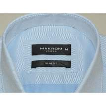 Men's Franco Gilberto Dress Shirt Cotton Blend French Cuffs Turkey 5482-418 Blue image 6