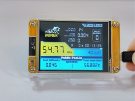 Bitcoin NerdMiner V2 Solo Lottery Miner - 56KH/s 2.8&quot; LCD Display BTC Cr... - $44.34 CAD