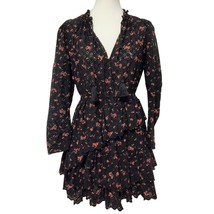 Ulla Johnson Josette Dress Size 4 Black Floral Eyelet Embroidered Whimsi... - $222.74